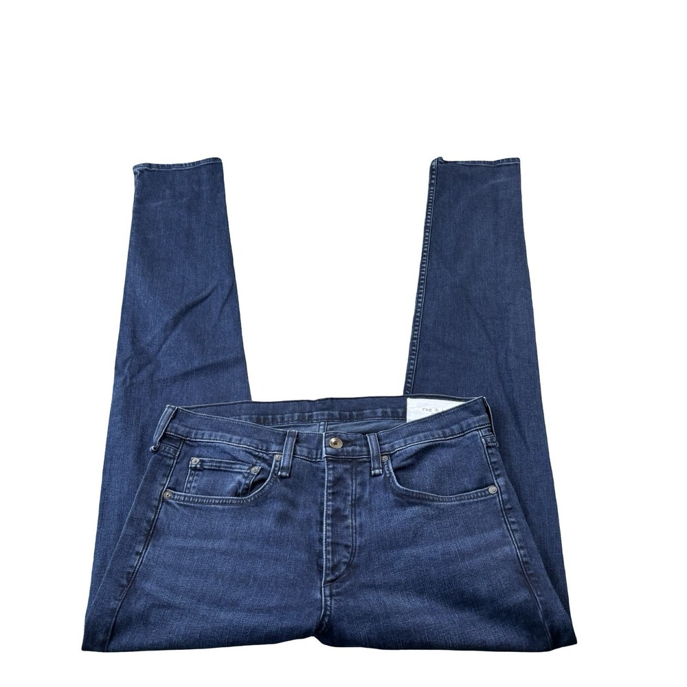 Rag & Bone Mens Fit 1 Extra Slim Jeans Blue Bayview 32X32 M1224K510BYV